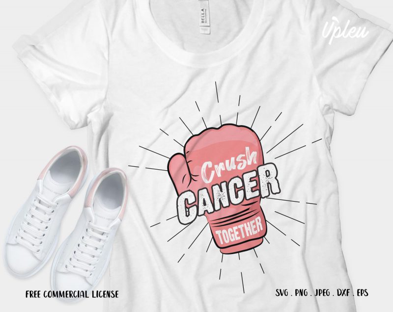 Crush Cancer Together commercial use t-shirt design
