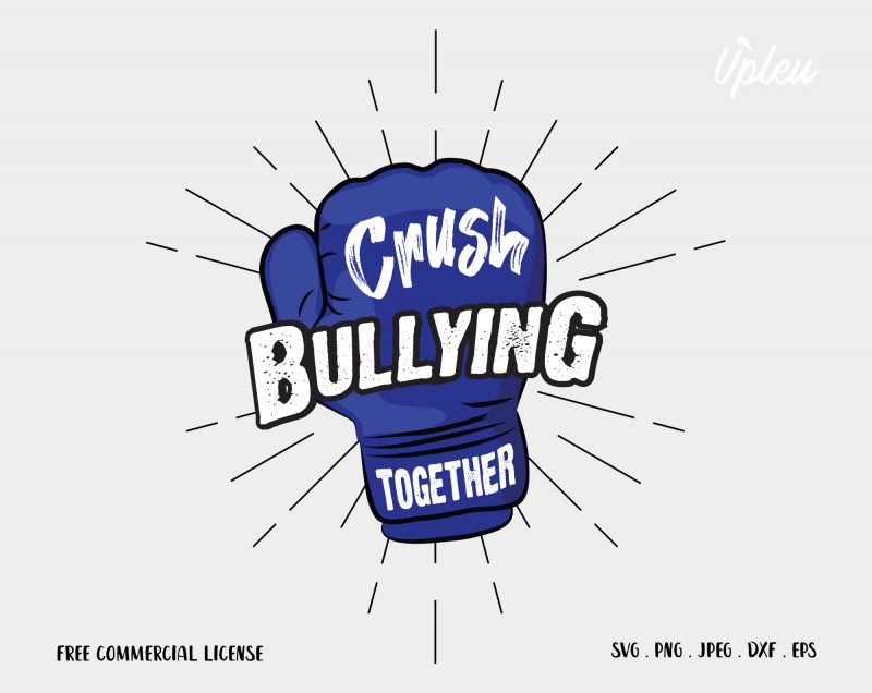 Crush Bullying Together print ready t shirt design