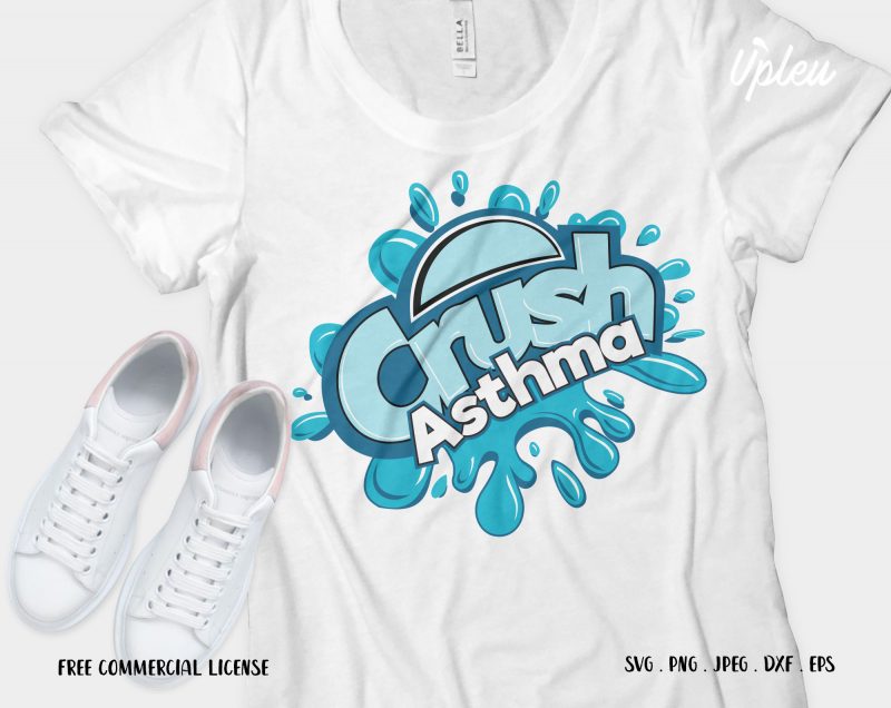 Crush Asthma graphic t-shirt design