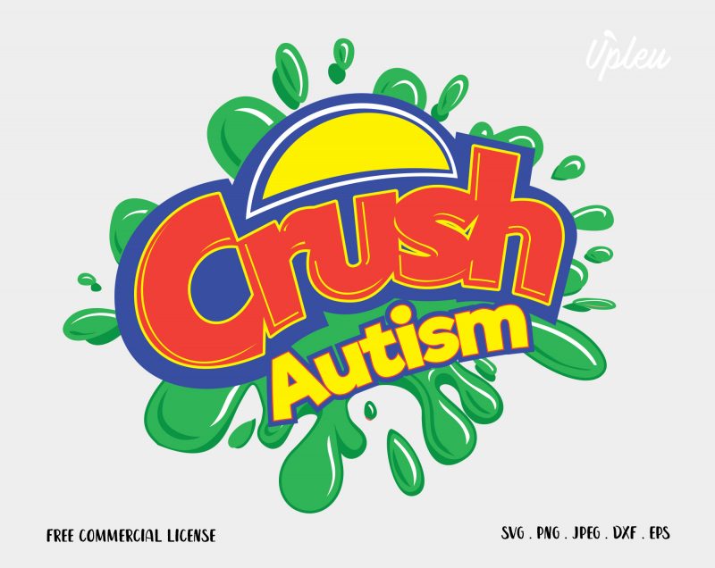 Crush Autism graphic t-shirt design