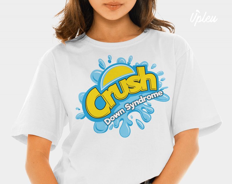 Crush Down Syndrome graphic t-shirt design