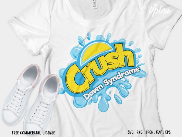 Crush down syndrome graphic t-shirt design