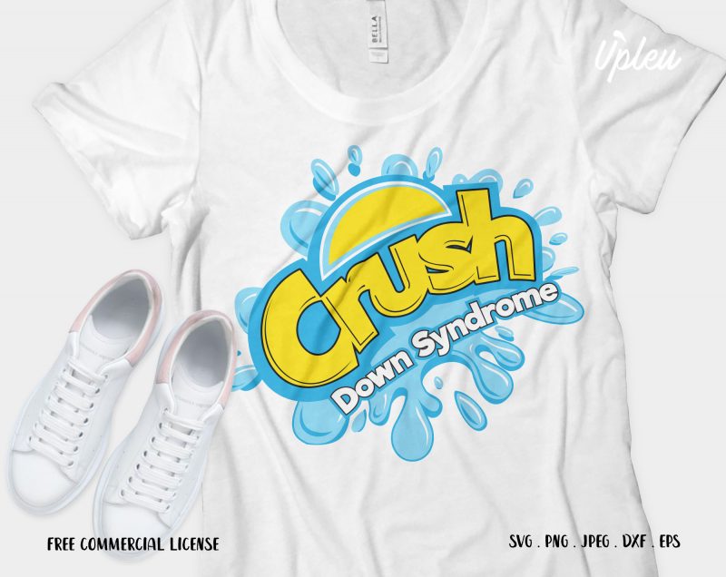 Crush Down Syndrome graphic t-shirt design