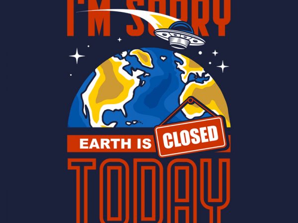 Earth closed t shirt design template