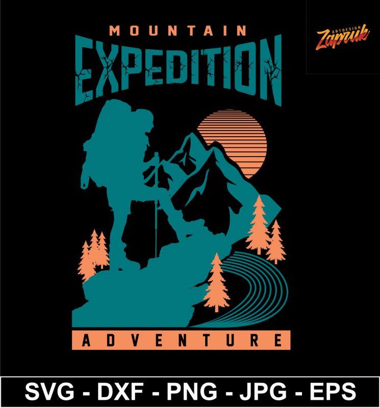 Mountain Expedition Adventure tshirt design for sale