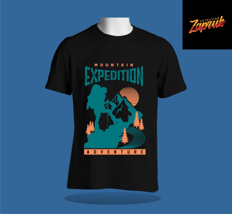 Mountain Expedition Adventure tshirt design for sale