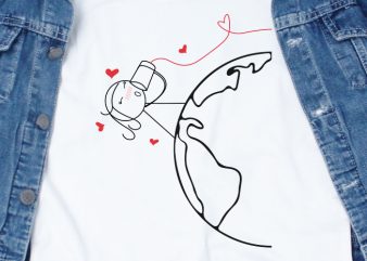 Earth Love Woman SVG – Earth – Love – Couple – Valentine t-shirt design png