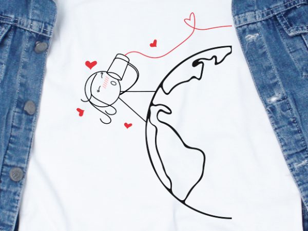 Earth love woman svg – earth – love – couple – valentine t-shirt design png