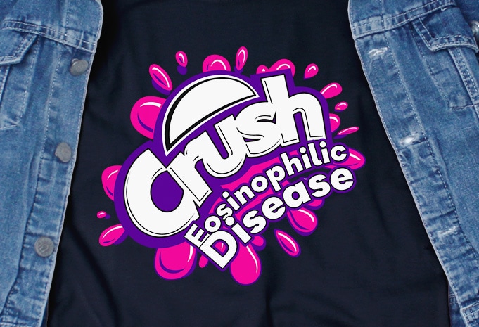 Crush Eosinophilic Disease SVG – Awareness – Disease – commercial use t-shirt design