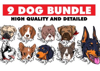 Bundle 9 design Super Cool Dog Design 99%OFF
