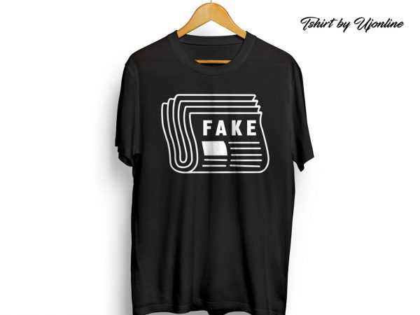 Fake newspaper graphic t shirt design for download