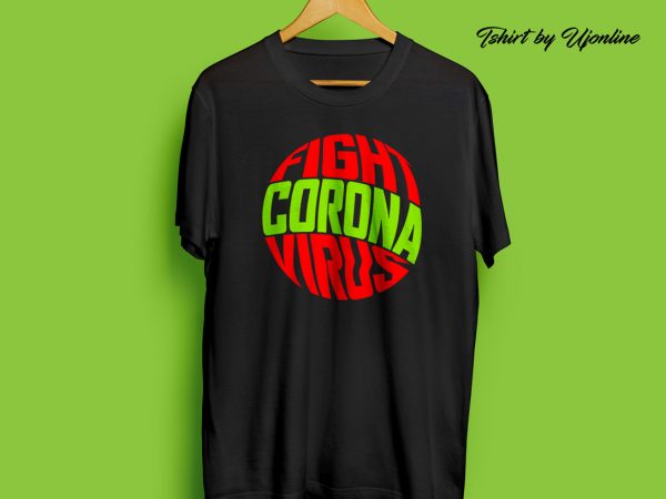 Fight corona virus t shirt design for download