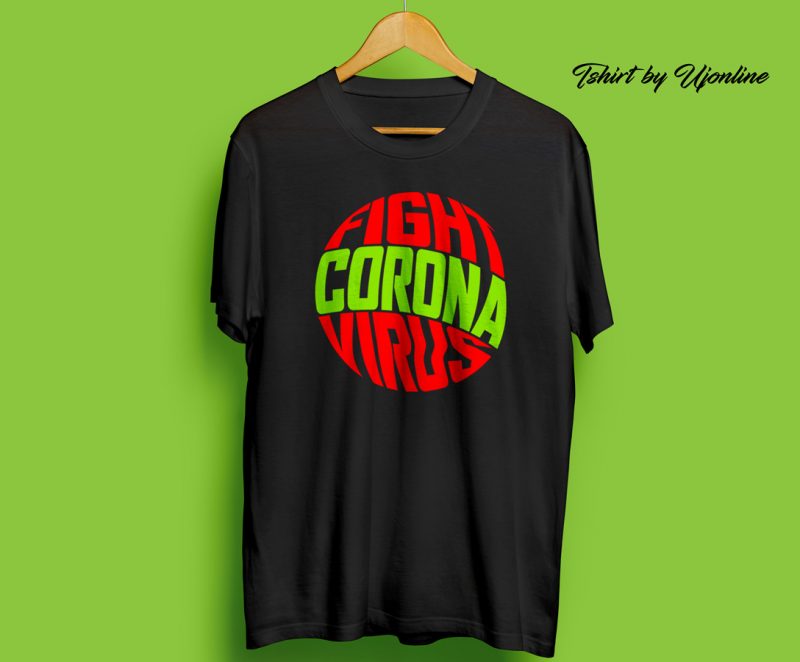 Fight Corona Virus t shirt design for download