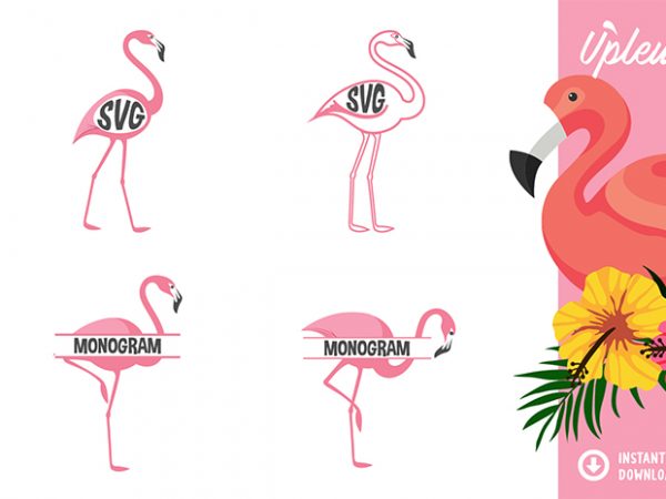 Flamingo bundle – commercial use t shirt graphic design