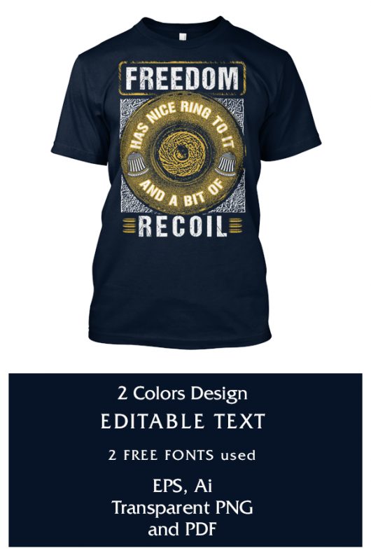 Freedom Recoil design for t shirt buy t shirt design artwork