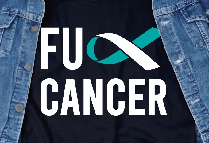 Fuck Cancer SVG – Cancer Awareness – Cancer – Ribbon design for t shirt t shirt design template