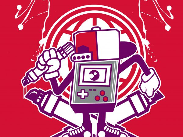 Gameboy print ready t shirt design