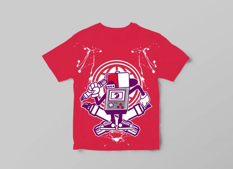 GAMEBOY print ready t shirt design