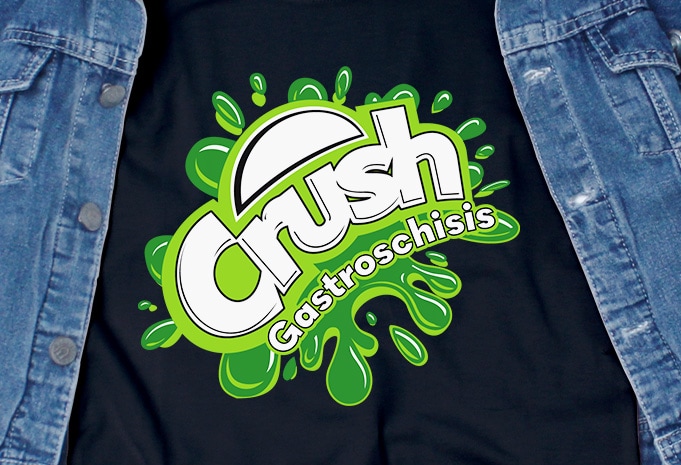 Crush Gastroschisis SVG – awareness – buy t shirt design for commercial use