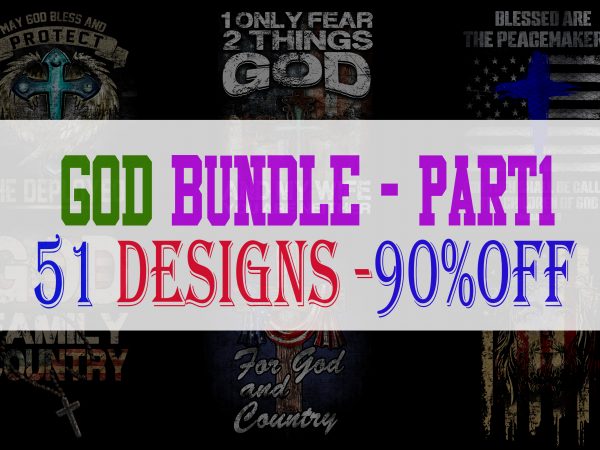God bundle part 1 t shirt design template