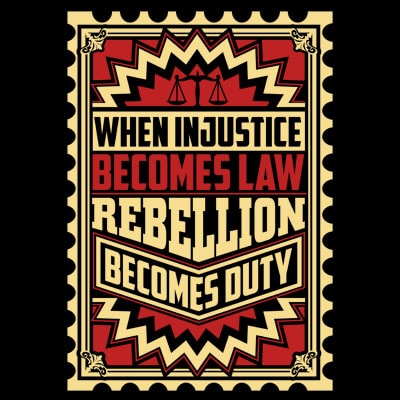 When injustice becomes law graphic t-shirt design