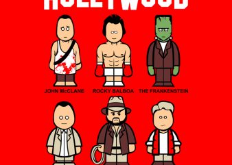 HOLLYWOOD t-shirt design png