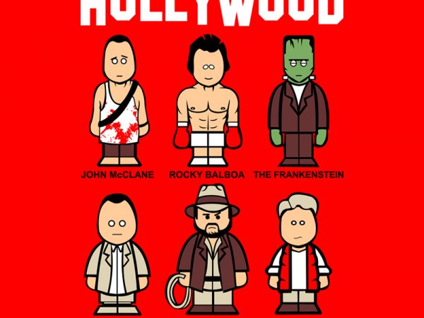 Hollywood t-shirt design png