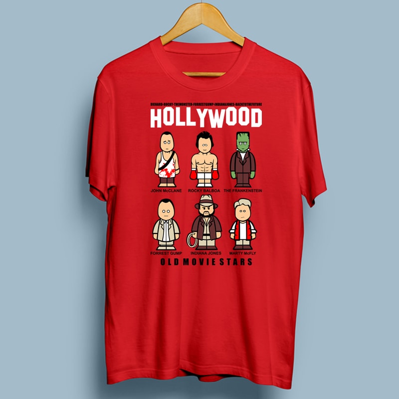 HOLLYWOOD t-shirt design png