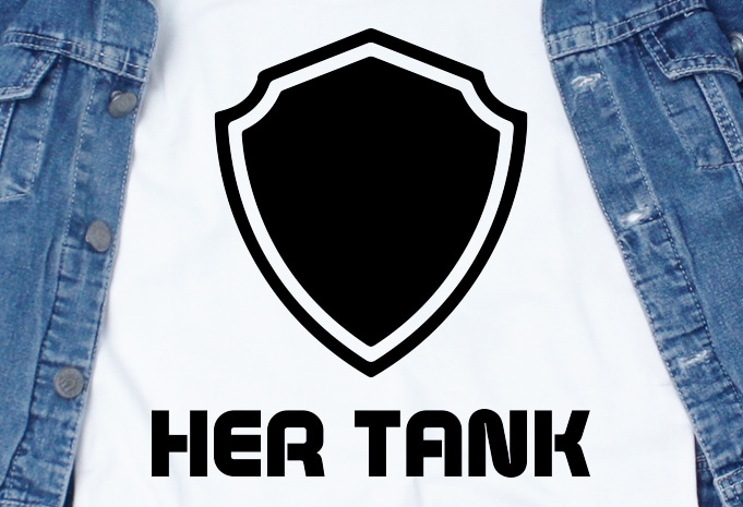 Her Tank SVG – Couple – Valentine graphic t-shirt design