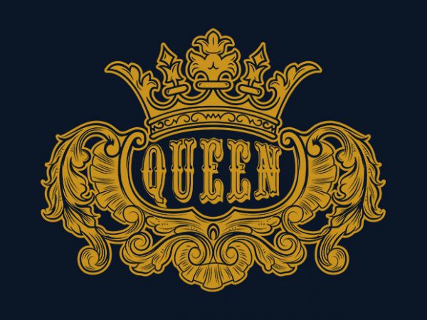 I am queen t shirt design template