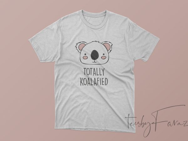 Koalafied cute koala design template t shirt design for purchase