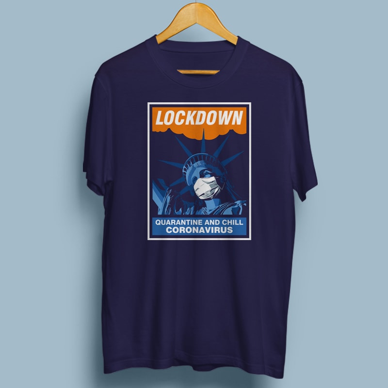 LIBERTY LOCKDOWN t shirt design for download