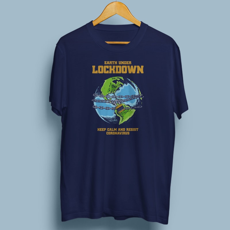 LOCKDOWN t shirt design for download