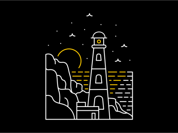 Lighthouse design for t shirt