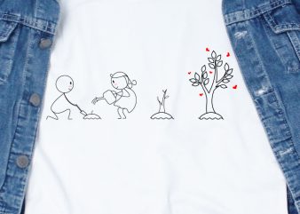 Love Growth SVG – Love – Couple – Valentine t shirt design for sale