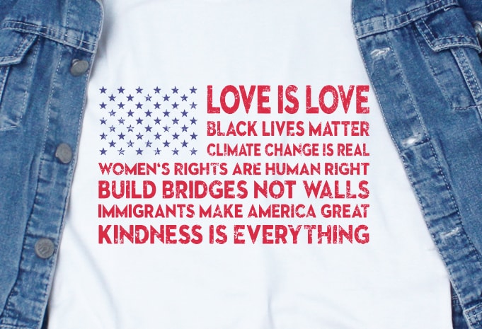 Love is love black lives matter SVG – Quotes – America buy t shirt design for commercial use