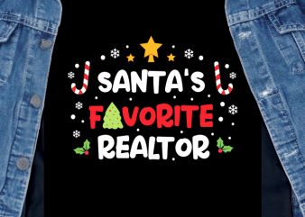 Santa’s Favorite Realtor 3 t shirt design for purchase