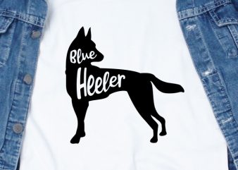 Blue Heeler Dog 4 t shirt design for sale