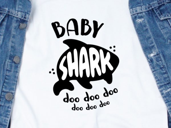 Baby shark design for t shirt