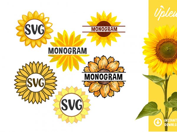 Sunflower bundle svg – commercial use t shirt template vector