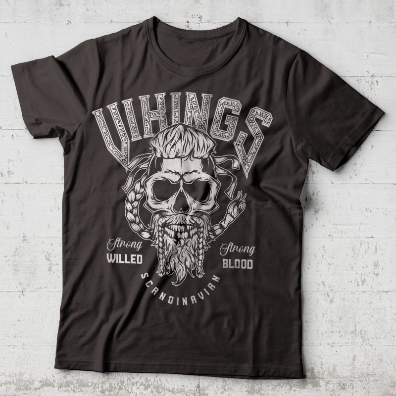 Scandinavian Vikings t-shirt design png