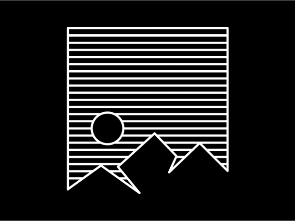 Mountain stripes t shirt design for purchase