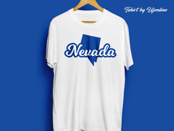 Nevada map typography t-shirt design for commercial use