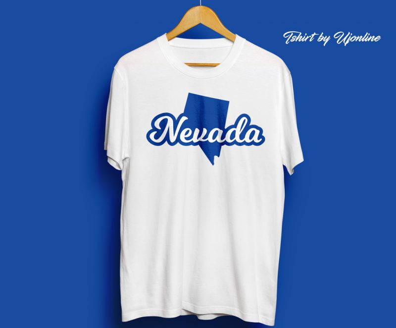 NEVADA Map Typography t-shirt design for commercial use