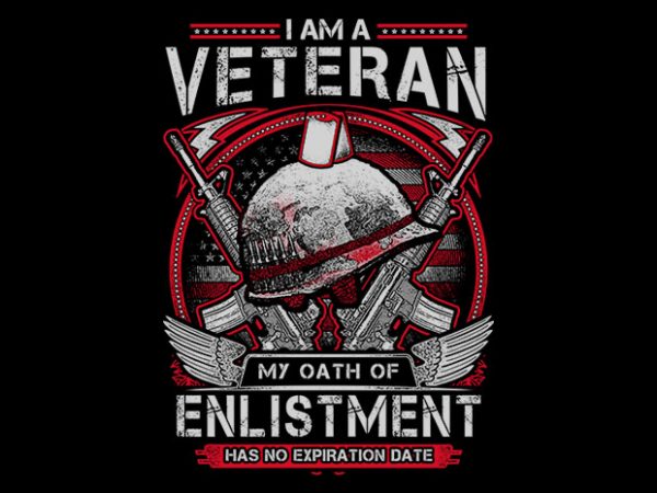 Oath of enlistment t shirt design for download