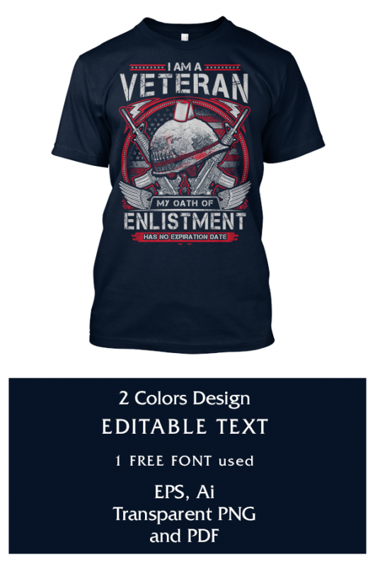 Oath Of Enlistment t shirt design for download