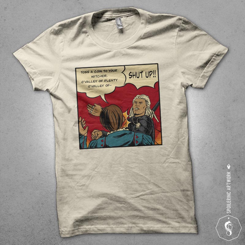 witcher slap t-shirt design for sale