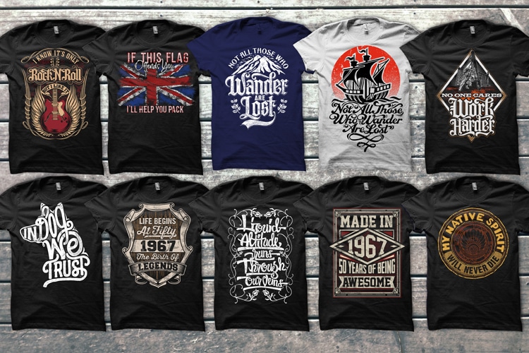 40 MIX READY DESIGNS T-SHIRT COLLECTIONS t shirt design graphic