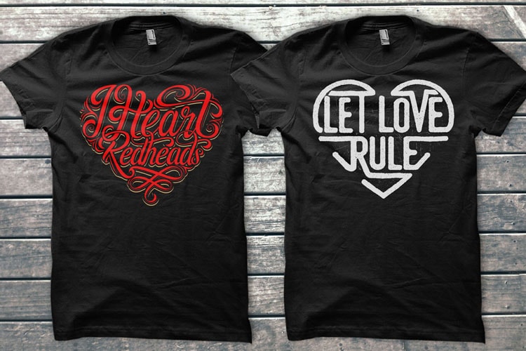 LOVE ART BUNDLE t shirt designs for print on demand