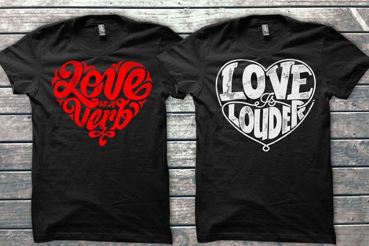 LOVE ART BUNDLE t shirt designs for print on demand